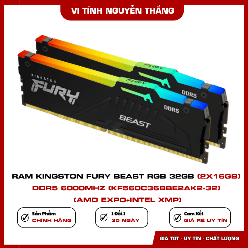 RAM Kingston KF560C36BBE2AK2-32 DDR5 UDIMM 288 pin
