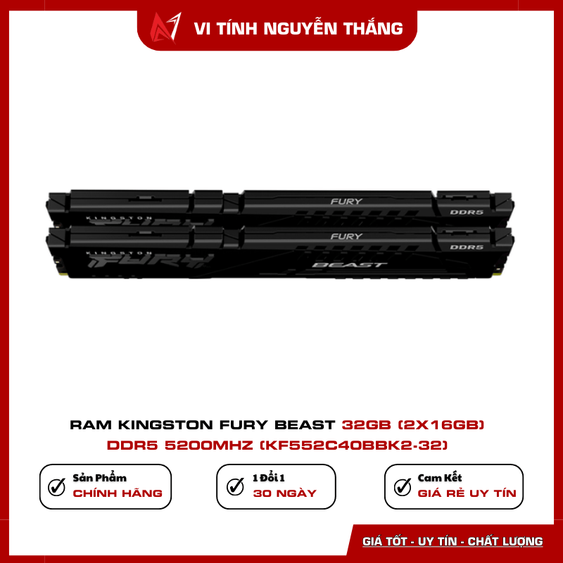 Tản nhiệt RAM Kingston Fury Beast