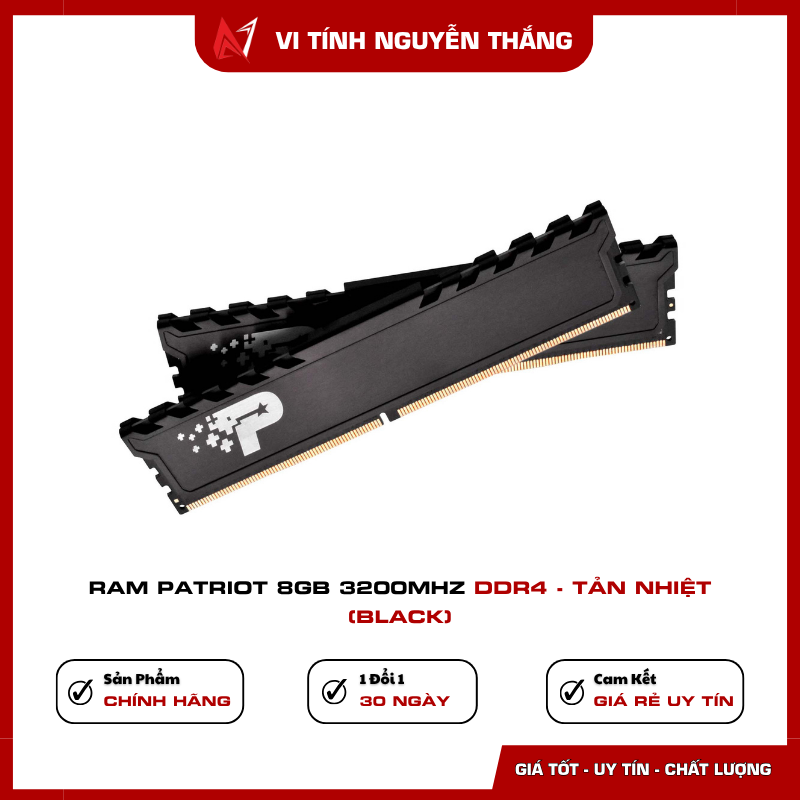 RAM Patriot tản nhiệt Black cho máy tính để bàn