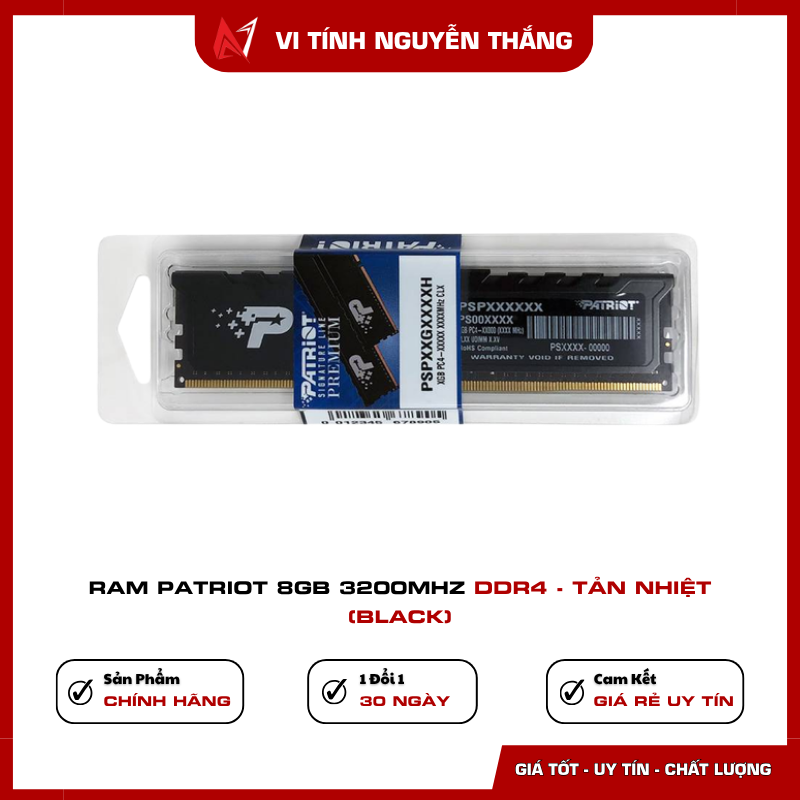 Nâng cấp RAM Patriot 8GB DDR4 3200MHz