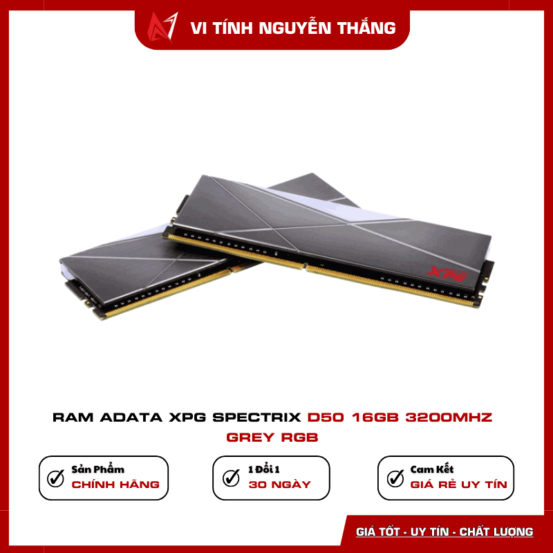 RAM ADATA XPG Spectrix D50 16GB 3200MHz DDR4 RGB Grey