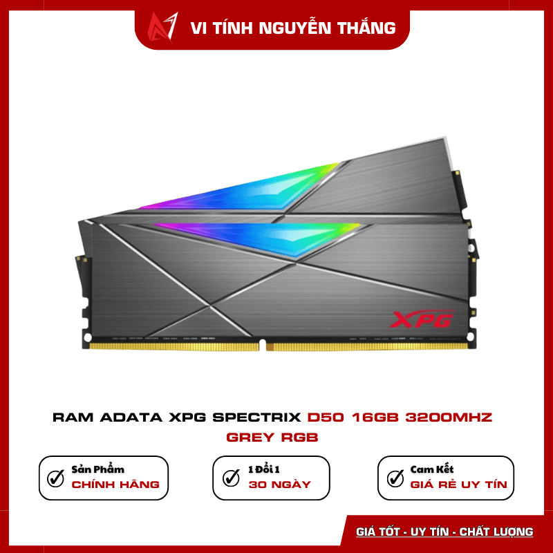 RAM ADATA XPG Spectrix D50 16GB 3200MHz DDR4 RGB Grey