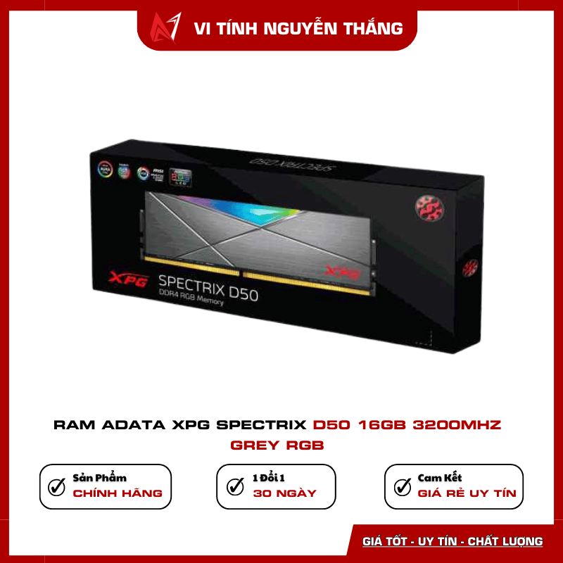 RAM ADATA XPG Spectrix D50 16GB 3200MHz DDR4 RGB Grey