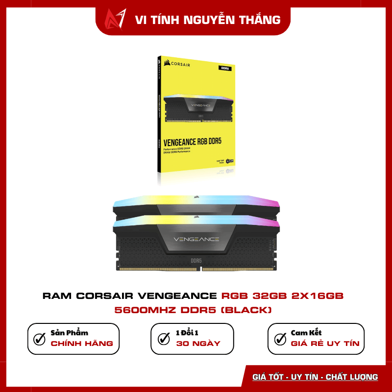 RAM Corsair Vengeance RGB 32GB 5600MHz DDR5 Black