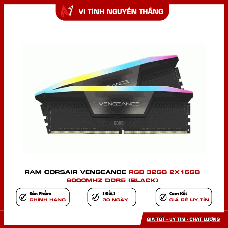 RAM Corsair Vengeance RGB 32GB 6000MHz DDR5 Black