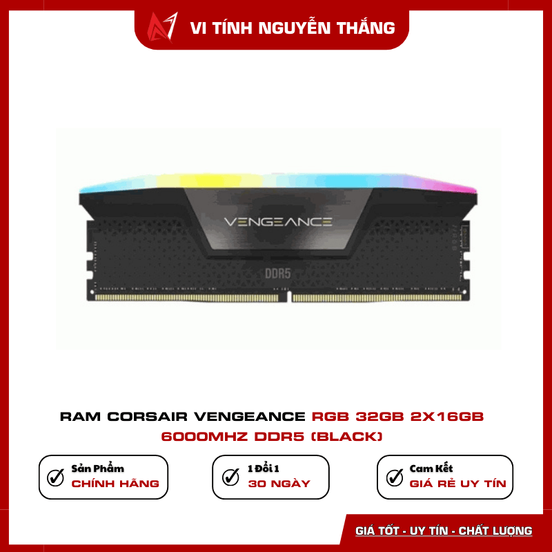 RAM Corsair Vengeance RGB 32GB 6000MHz DDR5 Black