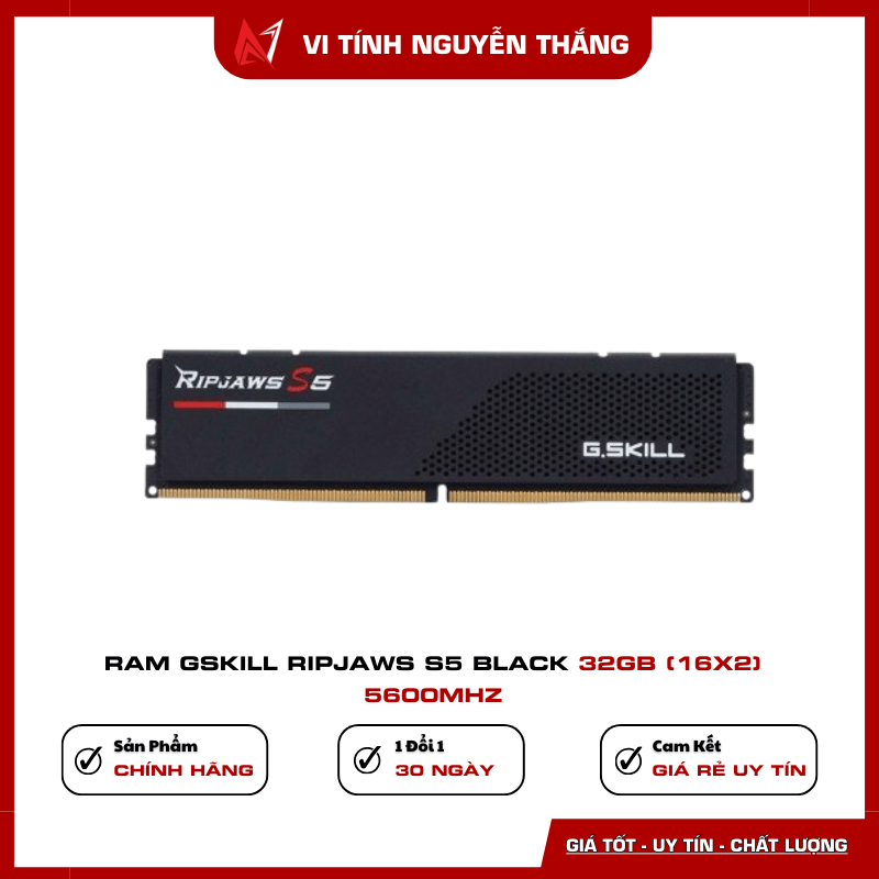 RAM G.Skill Ripjaws S5 Black 32GB 5600MHz DDR5