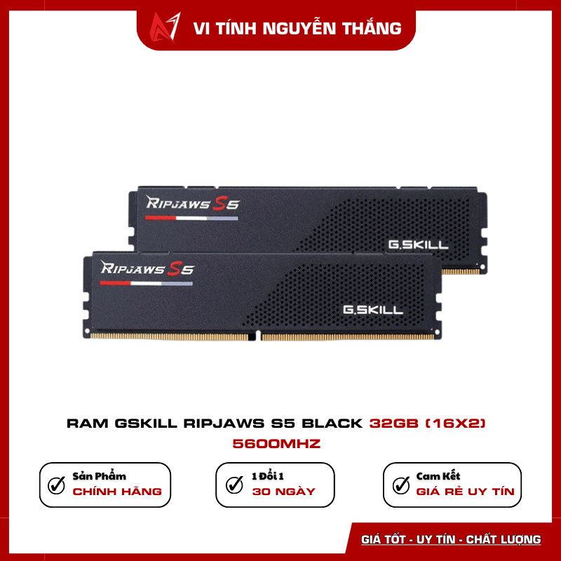 RAM G.Skill Ripjaws S5 Black 32GB 5600MHz DDR5