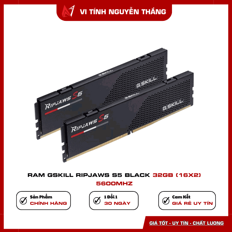 RAM G.Skill Ripjaws S5 Black 32GB 5600MHz DDR5