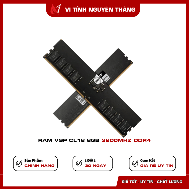 Nâng cấp RAM VSP 8GB DDR4 3200MHz cho PC desktop