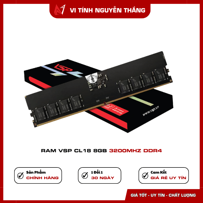 Ram VSP CL18 8GB 3200MHz DDR4 Ram VSP CL18 8GB 3200MHz DDR4 cho máy tính để bàn