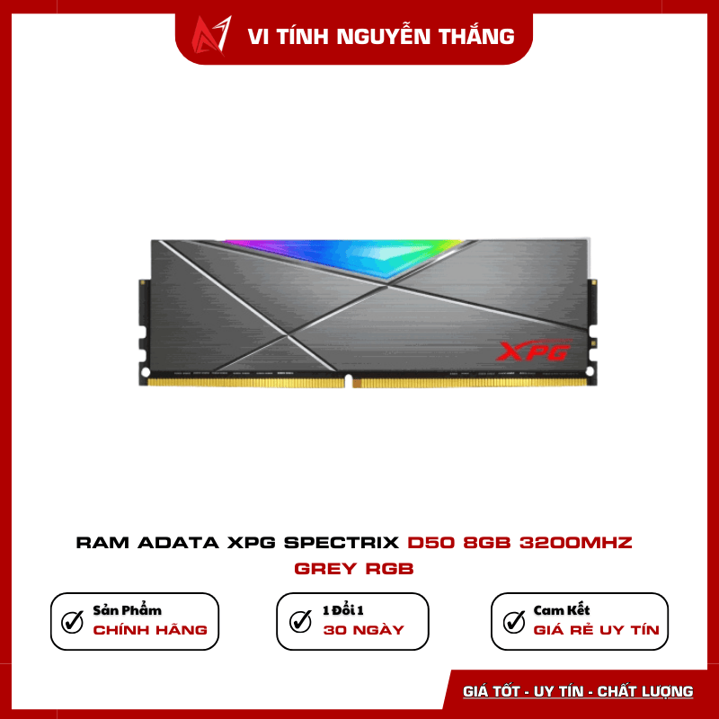 Ram ADATA XPG Spectrix D50 8GB 3200MHz Grey RGB