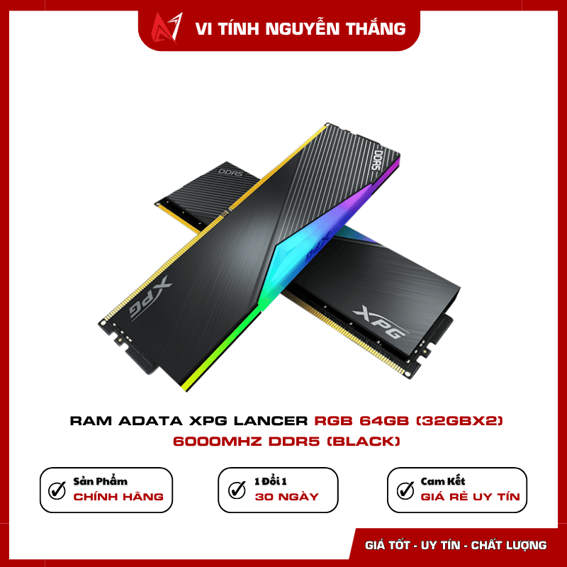 Ram Adata XPG Lancer RGB 64GB DDR5 6000MHz Black