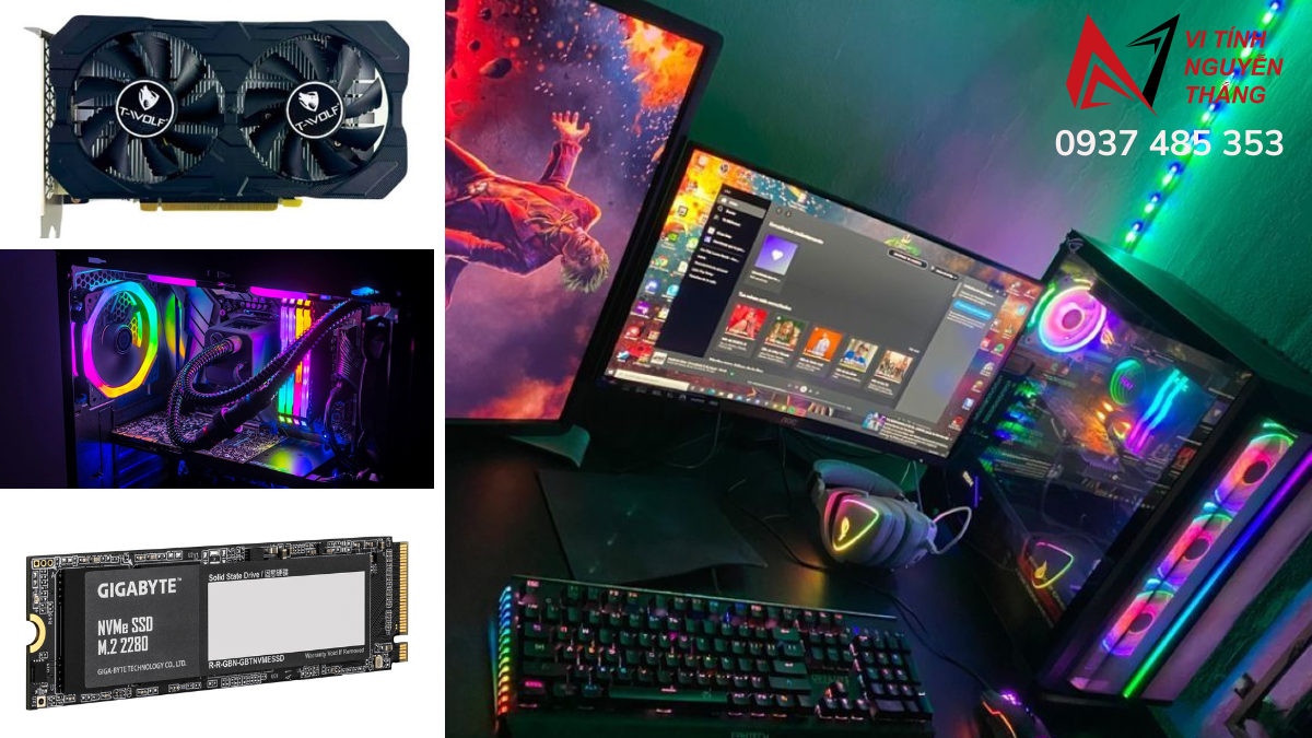 Kỹ thuật viên lắp ráp và test dàn build PC gaming 30 triệu tại Đồng Nai