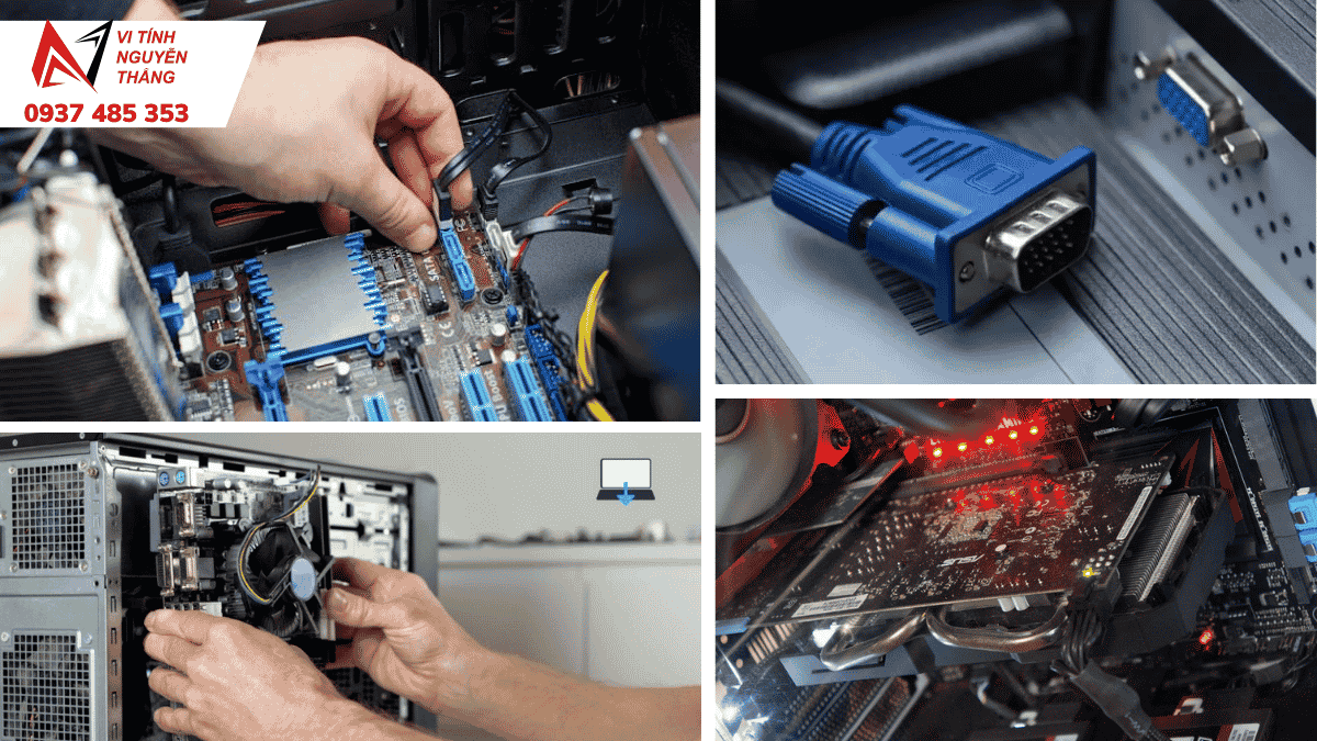 Kiểm tra nguồn và card màn hình khi chọn linh kiện PC