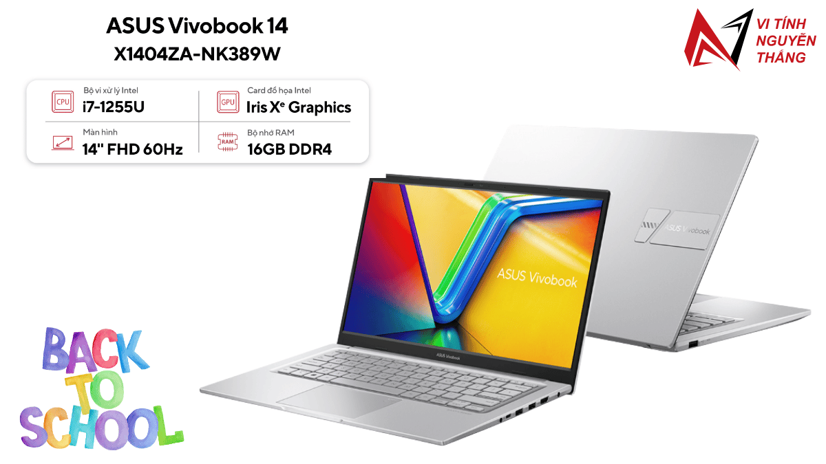 Laptop ASUS Vivobook giá rẻ cho tân sinh viên mùa tựu trường 2026
