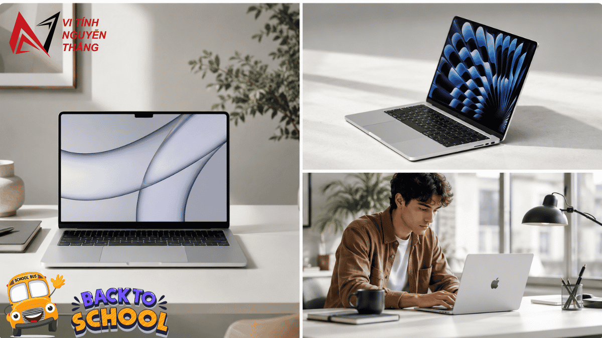 MacBook chip Apple Silicon pin lâu cho học sinh sinh viên học cả ngày