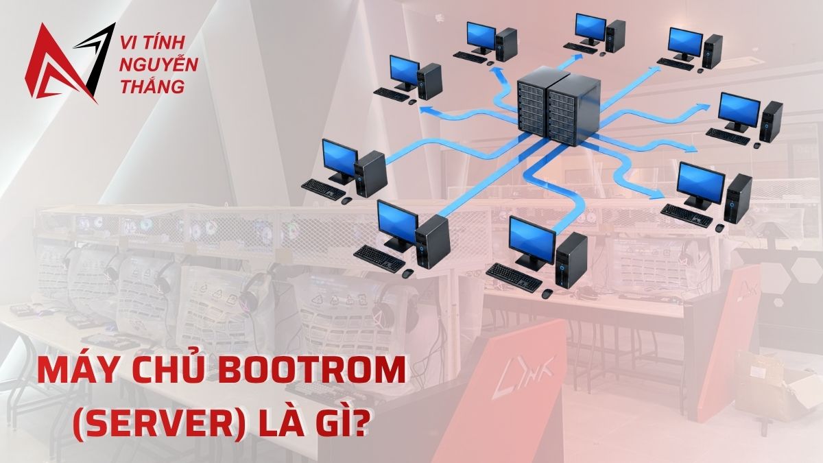 Sơ đồ hoạt động của máy chủ Bootrom cho 20 máy trạm trong phòng net