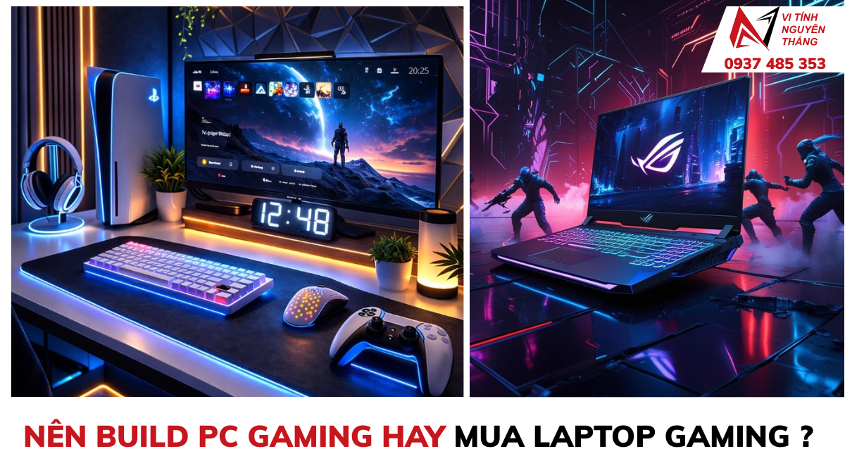 So sánh build pc gaming 20 triệu với laptop cùng tầm giá
