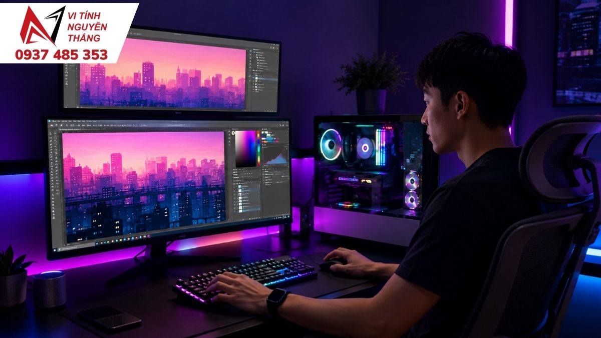 Card đồ họa và VRAM cho PC chạy Photoshop Illustrator