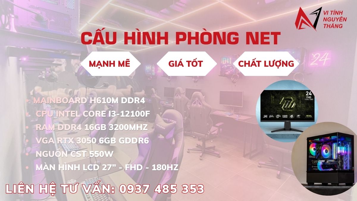 Kỹ thuật viên Vi Tính Nguyễn Thắng lắp đặt phòng net tại Đồng Nai