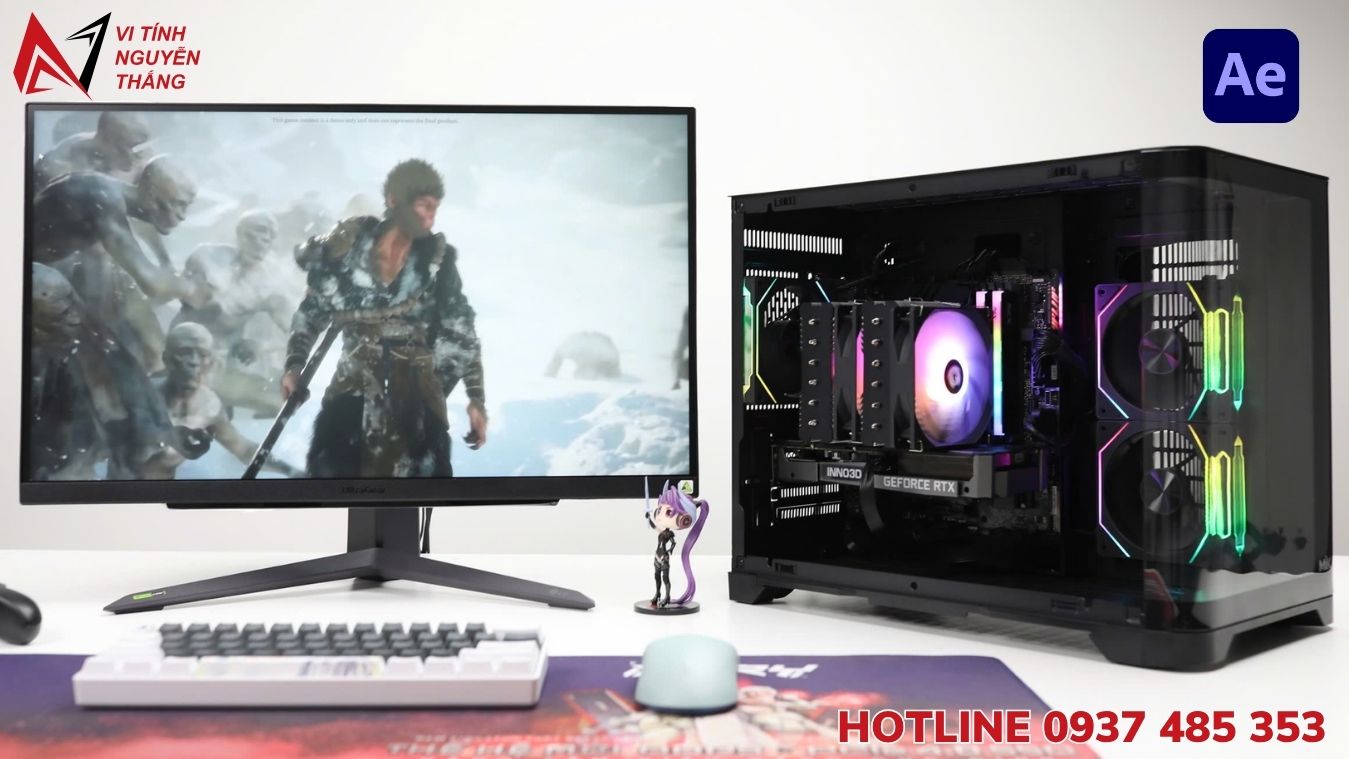 Mainboard, nguồn, tản nhiệt và màn hình cho PC chạy After Effects