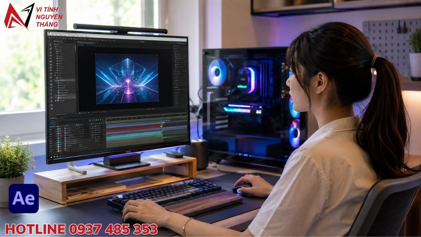 PC chạy After Effects cần cấu hình gì theo ba nhóm project 2D Full HD, 4K và 3D