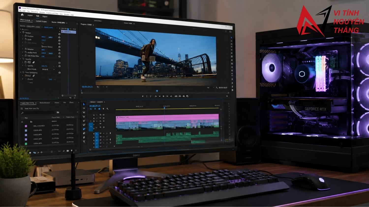 Cấu hình PC Premiere Pro DaVinci Resolve 4K lắp ráp tại Vi Tính Nguyễn Thắng