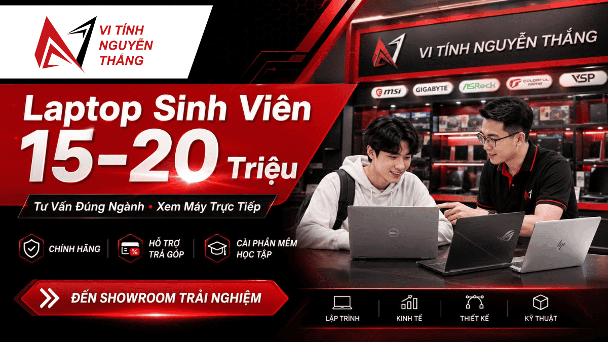  Nhân viên Vi Tính Nguyễn Thắng tư vấn laptop cho sinh viên 