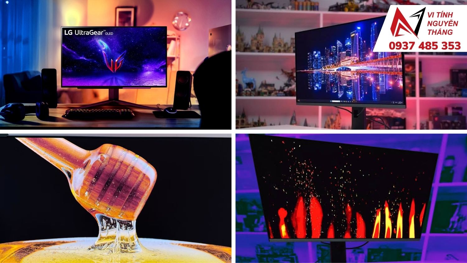 Minh họa dấu vết logo cố định do burn-in trên màn hình OLED