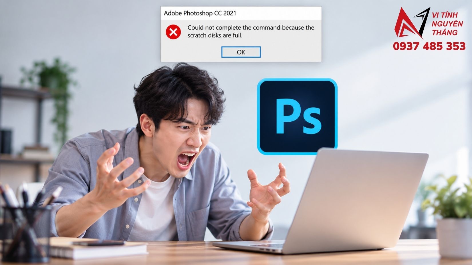 Dùng lệnh Purge All để xóa cache trong Photoshop