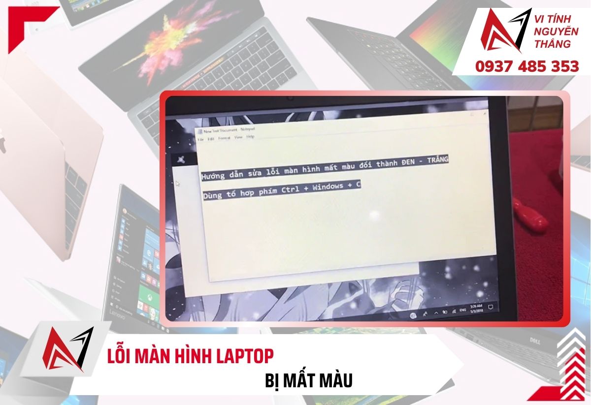 Cách xử lý lỗi màn hình laptop bị mất màu