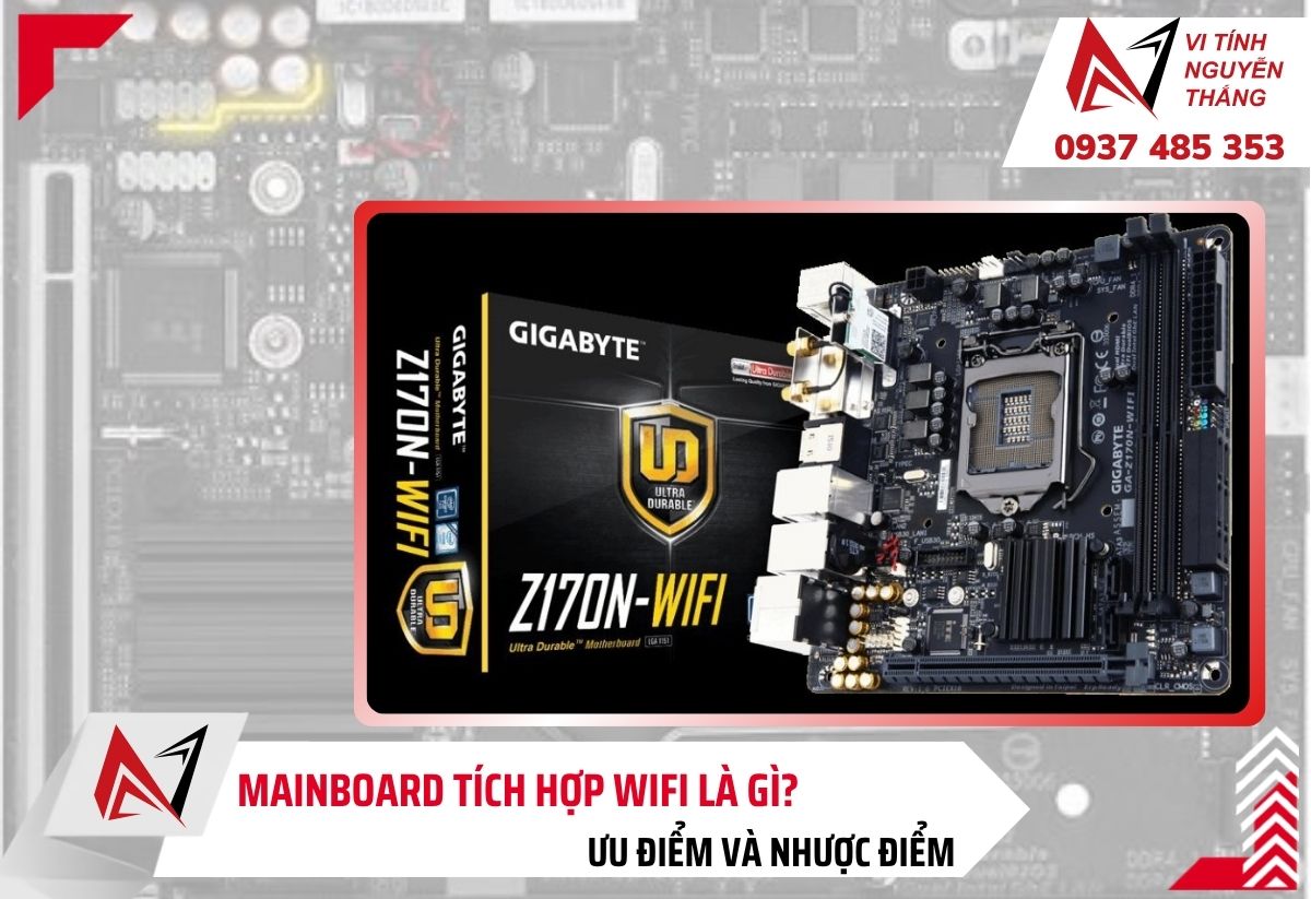 Mainboard tích hợp wifi với chân anten ở mặt I/O phía sau