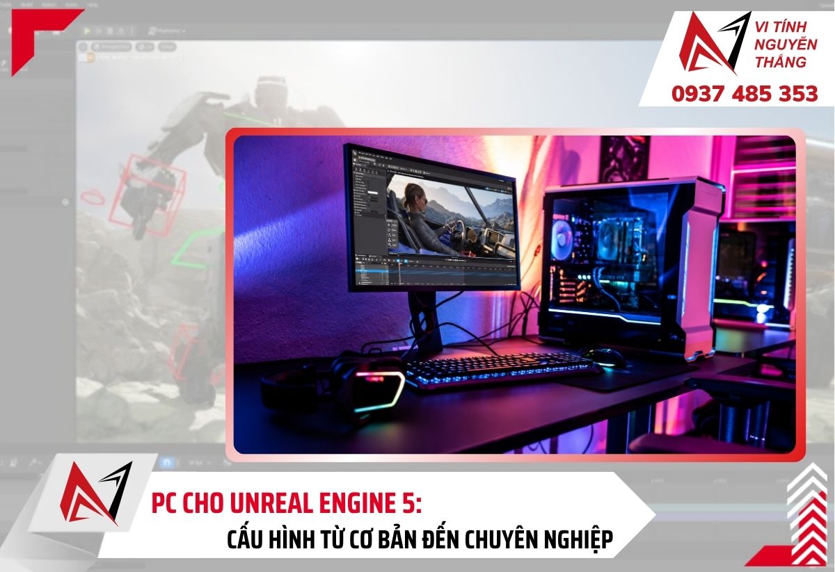 PC cho Unreal Engine 5 lắp ráp và test tại Vi Tính Nguyễn Thắng