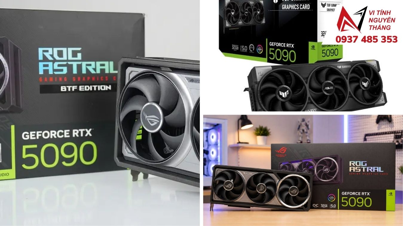 Bảng so sánh RTX 5090 và RTX 4090 về nhân CUDA, VRAM và băng thông