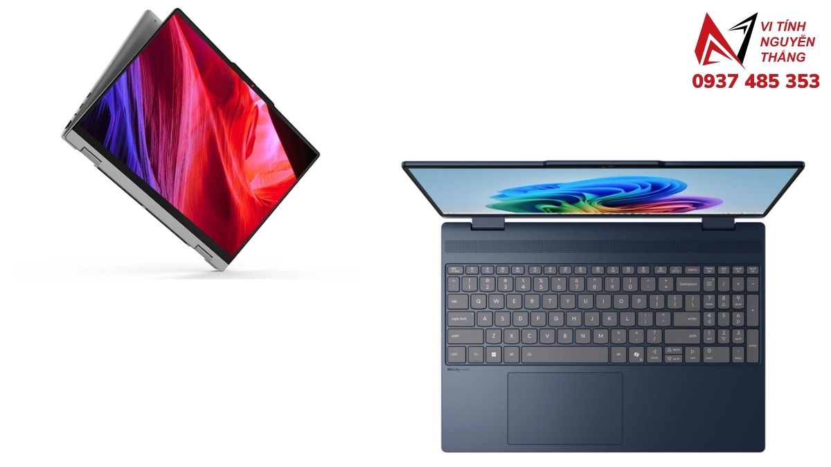 Lenovo IdeaPad 5 2-in-1 15IWC11 với màn hình 15,3 inch và bàn phím có phím số