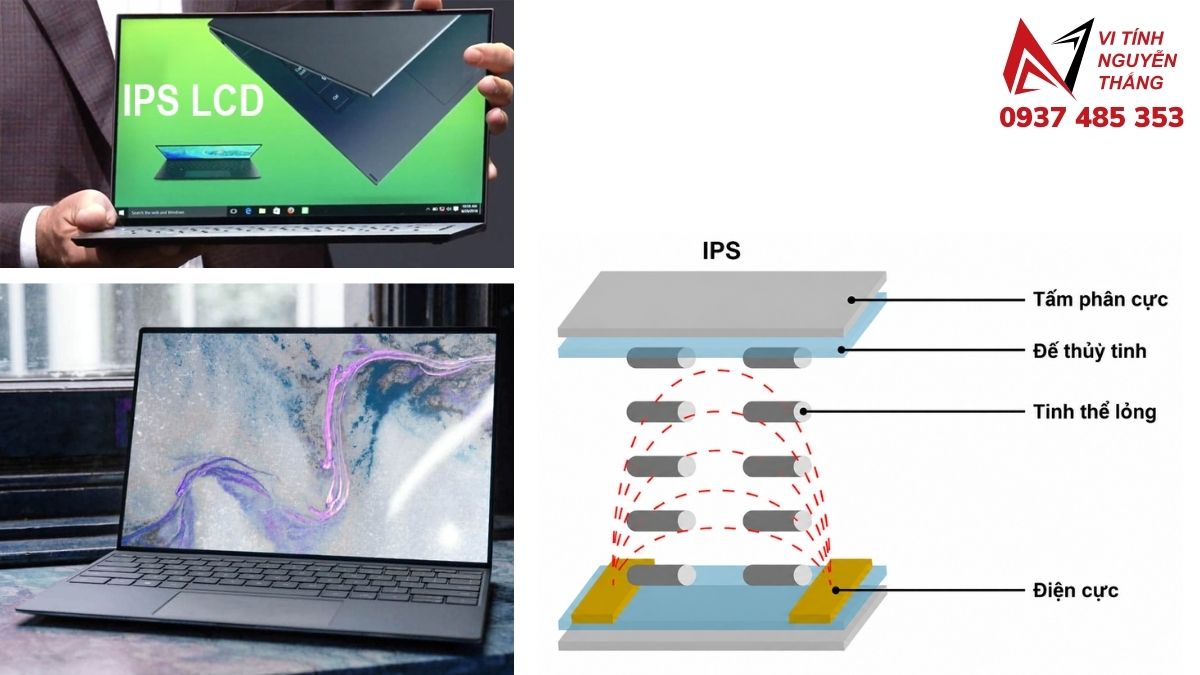 Màn hình laptop IPS cho góc nhìn rộng và màu sắc chân thực