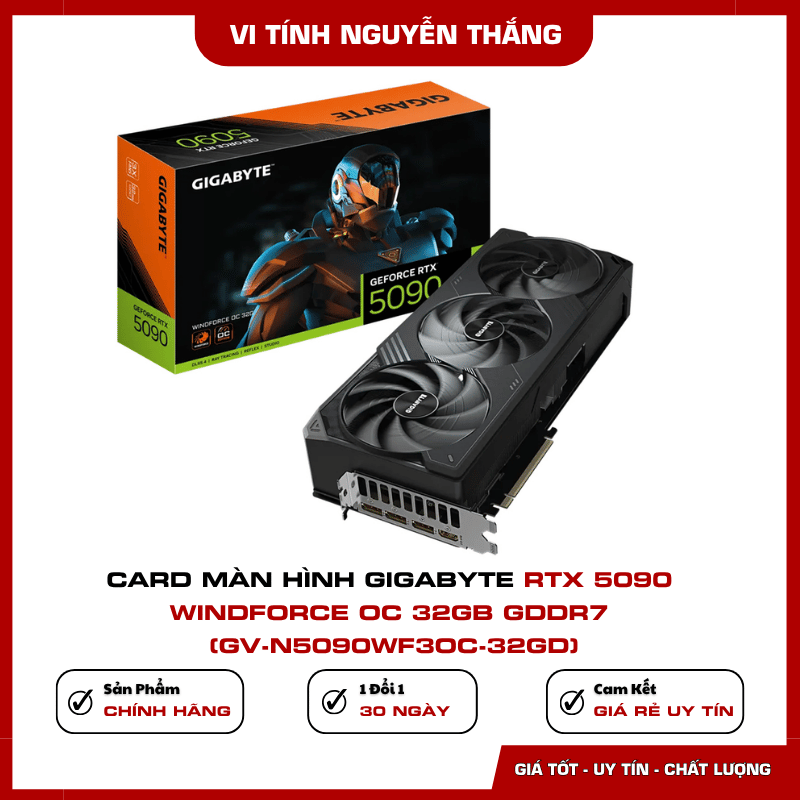 Card màn hình Gigabyte RTX 5090 Windforce OC 32GB GDDR7