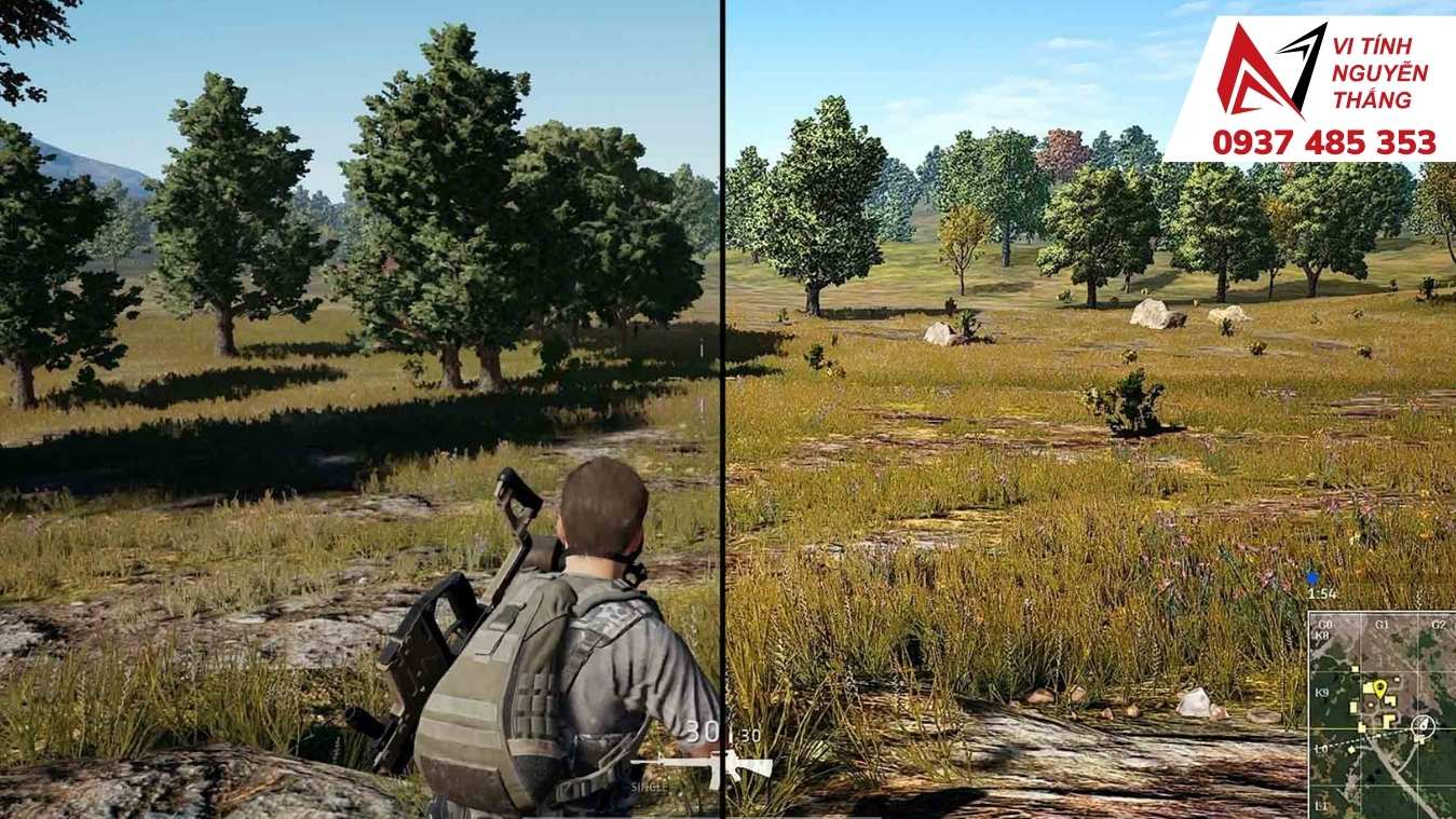 Màn hình thiết lập đồ họa PUBG với Shadows và Foliage để Very Low