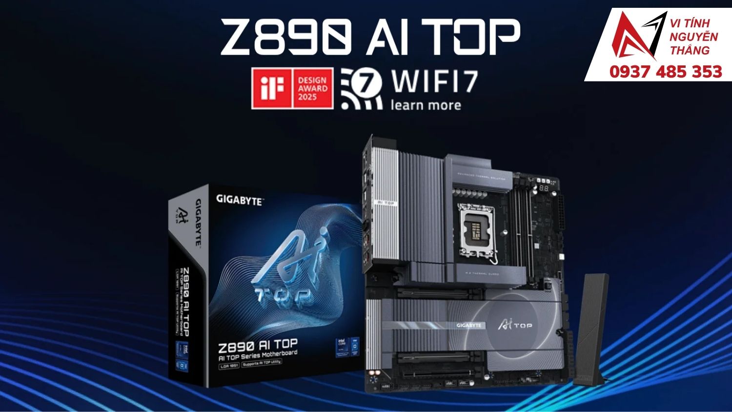 PC GIGABYTE AI TOP 100 Z890 nhìn tổng thể từ phía trước