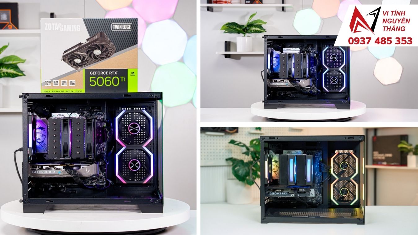Kỹ thuật viên lắp ráp và test PC chơi PUBG tại cửa hàng Vi Tính Nguyễn Thắng