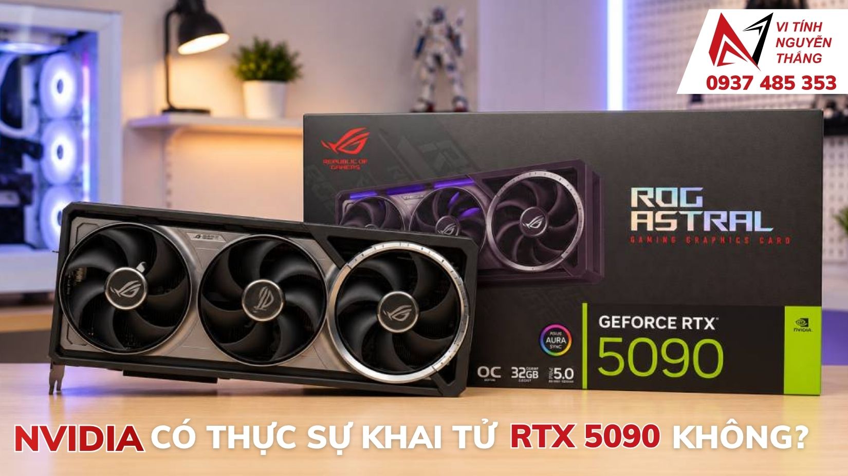 Card đồ họa cao cấp đặt cạnh bo mạch chip AI trong máy chủ