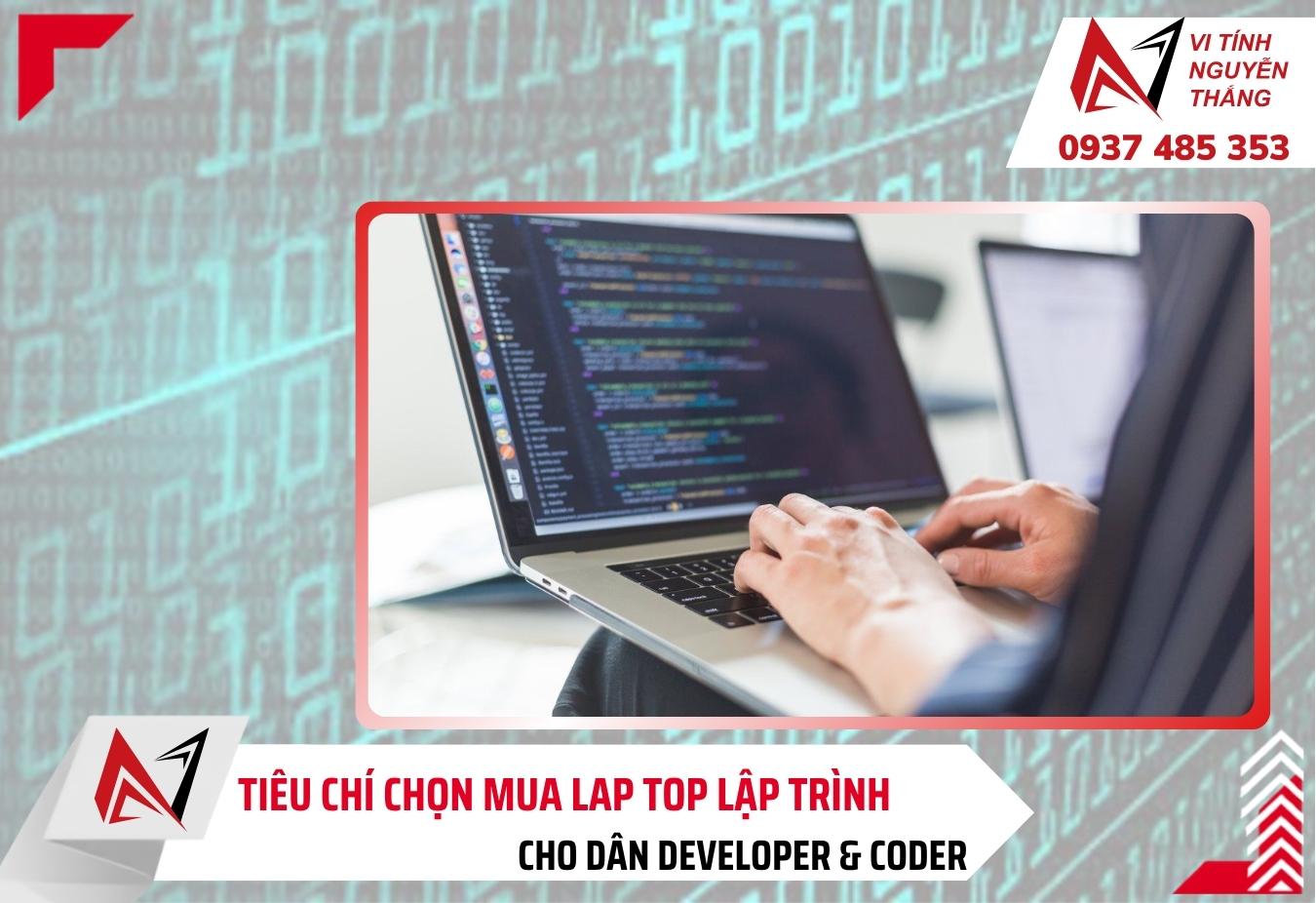 Infographic tiêu chí CPU RAM SSD màn hình khi chọn laptop lập trình