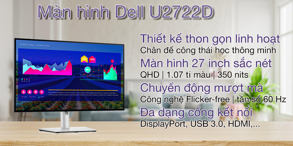 Màn hình Dell U2722D 1