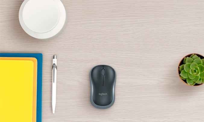 Chuột không dây Logitech M175 Xám - Thiết kế nhỏ gọn