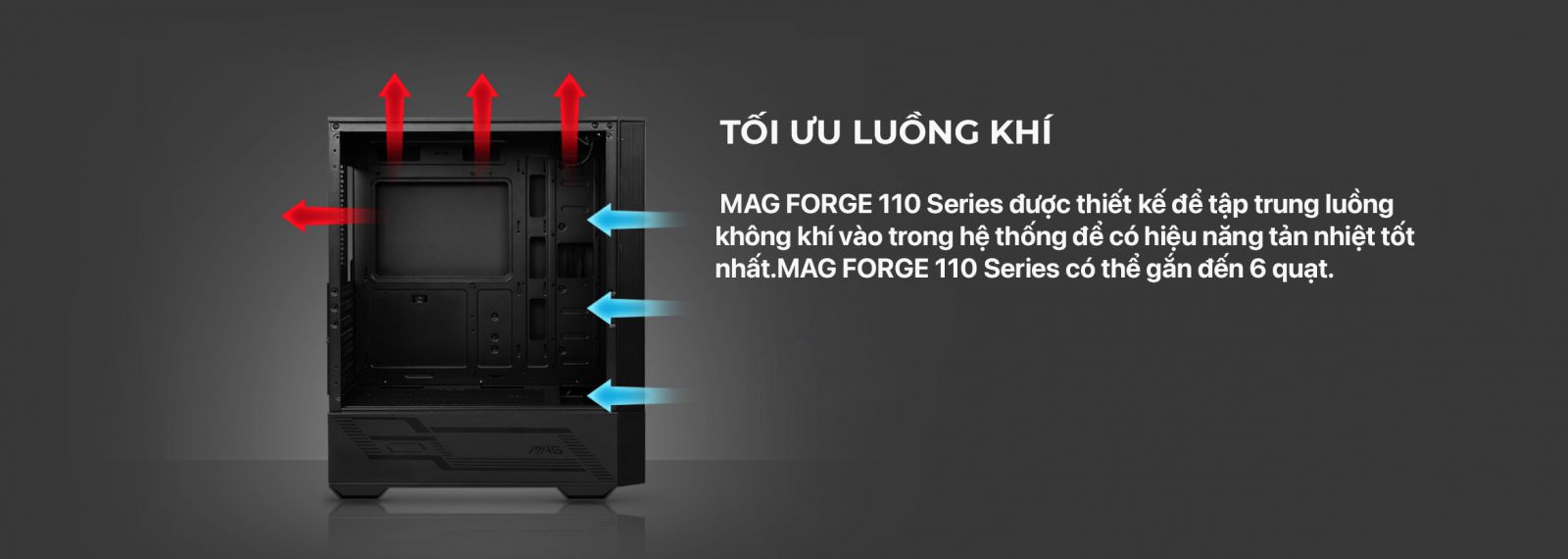 Vỏ case MSI MAG FORGE 110R (Mid Tower/Màu Đen)