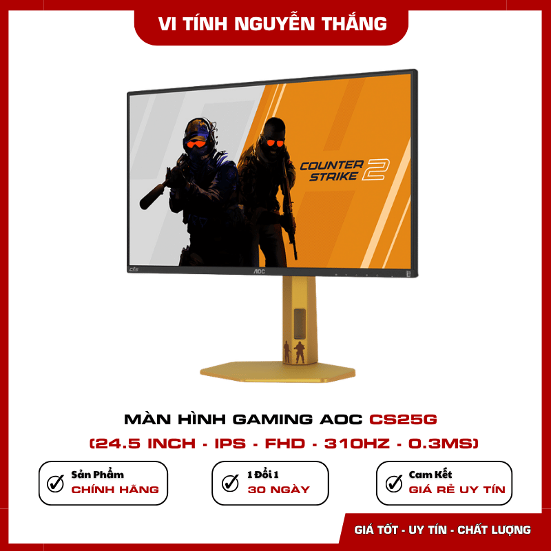 Màn hình AOC CS25G tần số quét 310Hz dành cho game tốc độ cao