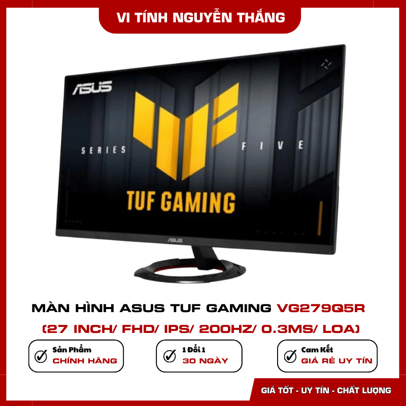 ASUS VG279Q5R tần số quét 200Hz và phản hồi 0.3ms