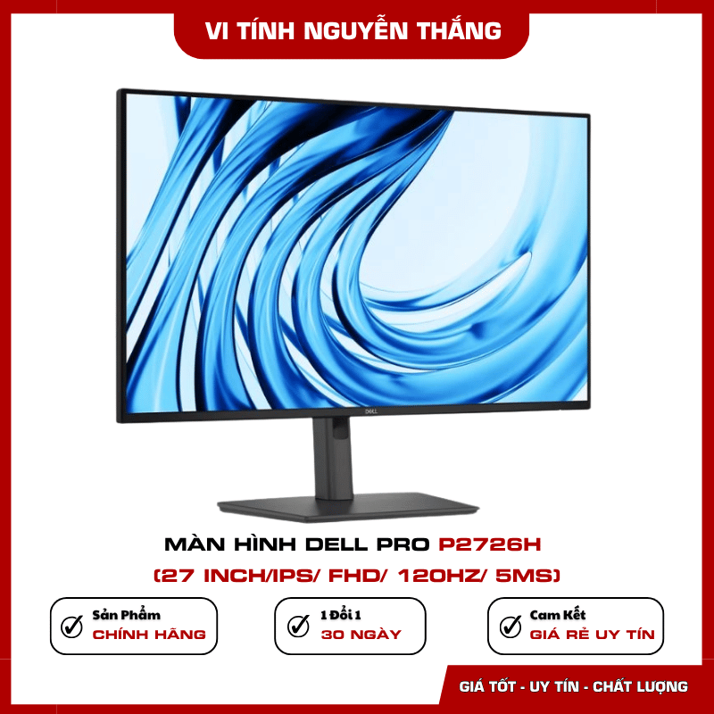 Chân đế điều chỉnh linh hoạt Dell Pro P2726H