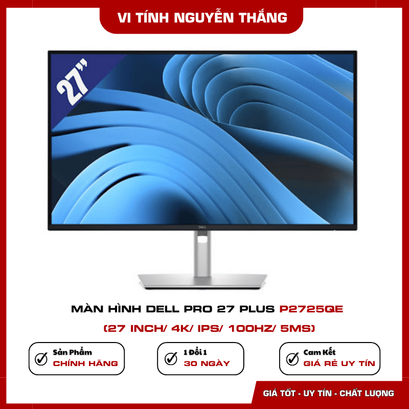 Chân đế công thái học của màn hình Dell Pro 27 Plus P2725QE